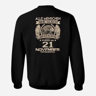 Personalisiertes Geburtstags-Sweatshirt 21. November Adler für November-Geborene - Seseable