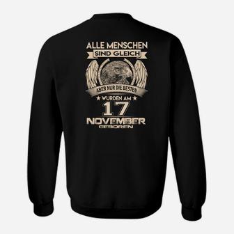 Personalisiertes Sweatshirt 17. November Geburtstag, Adler-Design für Geburtstagskind - Seseable