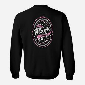 Retro Diner Stil Sweatshirt Mama's Diner, Schwarz mit Rosa Highlights - Seseable