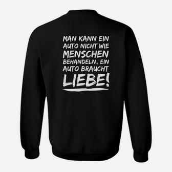 Schwarzes Sweatshirt für Auto-Liebhaber mit Spruch, Fahrzeug Enthusiast Design - Seseable