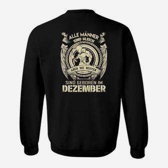 Schwarzes Sweatshirt Herren, Geburtsmonat Dezember Slogan - Seseable