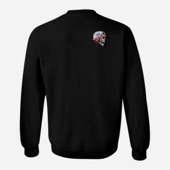 Schwarzes Sweatshirt mit Motivdruck, Fun Tee Design - Seseable