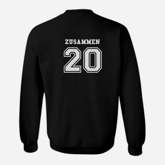 Schwarzes Team-Sweatshirt mit Zusammen 20 Aufdruck, Gruppen Event Tee - Seseable