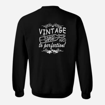 Schwarzes Vintage 1989 Sweatshirt Aged to Perfection, Retro Geburtstag - Seseable