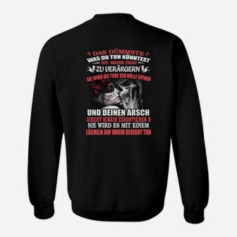Schwarzes Wolf Sweatshirt mit Spruch, Motiv Tee für Naturfreunde - Seseable