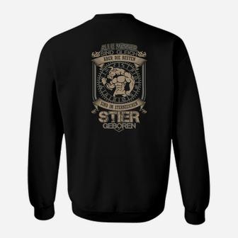 Stier Sternzeichen Sweatshirt, Schwarzes Tee mit Tierkreiszeichen - Seseable