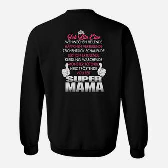 Super Mama Sweatshirt mit Spruch, Perfektes Geschenk für Mütter - Seseable