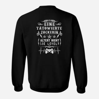 Tätowierte Zockerin Sweatshirt, Gaming-Design Sie Levelt - Seseable