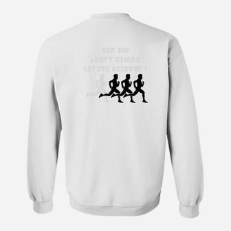 Lauf-Evolution Herren Grafik Sweatshirt in Weiß, Sportliches Motiv - Seseable