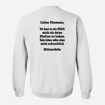 Lustiges Dankbarkeits-Sweatshirt für Ehemänner, Ehefrau Motiv - Seseable