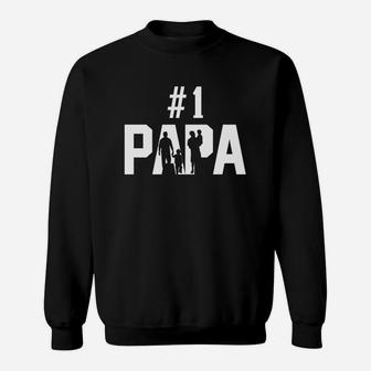 1 Papa Number One Gift For Fathers Day Sweat Shirt - Seseable