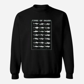 21 Types Of Shark Marine Biology Sweat Shirt - Seseable