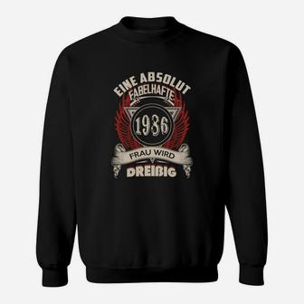 30. Geburtstag Sweatshirt für Frauen, Jahrgang 1986 Retro-Design - Seseable