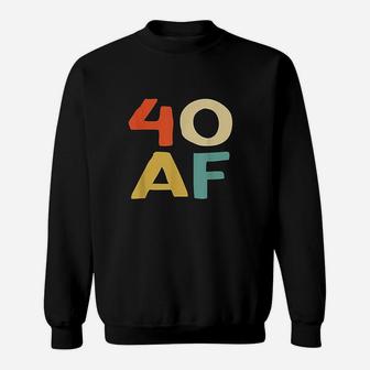 40 Af Vintage Cool Happy 40th Birthday Sweat Shirt - Seseable