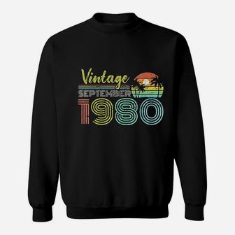 41st Birthday Gift Vintage September 1980 Forty Years Old Sweat Shirt - Seseable