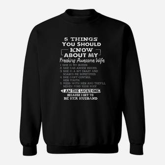 5 Things You Should Know About My Freaking Awesome Wife Sweat Shirt - Seseable