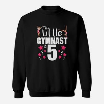 5 Year Old Gymnast Birthday Tumbling Gymnastics 5th Gift Sweatshirt - Seseable