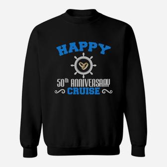 50th Anniversary For Cruise Lover Gift For Couple Sweatshirt - Seseable