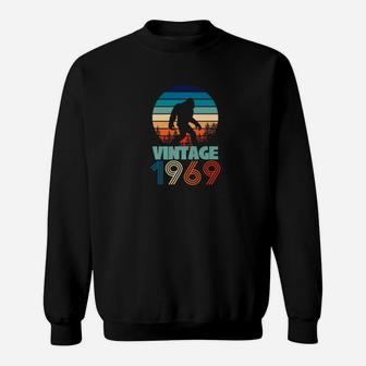 Birthday Vintage 1969 Bigfoot Gift Yeti Sweat Shirt - Seseable