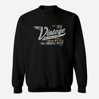 60th Birthday Gift Vintage 1961 Aged To Perfection Vintage Racing Sweat Shirt - Seseable