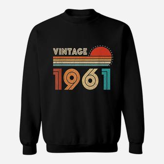 60th Birthday Gift Vintage 1961 Retro Bday Sweat Shirt - Seseable