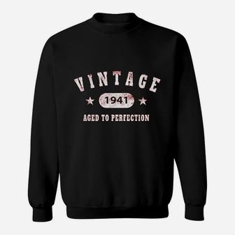 80th Birthday Vintage 1941 Aged To Perfection Sweat Shirt - Seseable