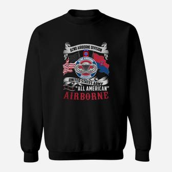 82nd Airborne Division United Dtates Army All American Airborne Sweat Shirt - Seseable