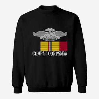 8404 Corpsman Eagle Globe Anchor Veteran Military Sweat Shirt - Seseable