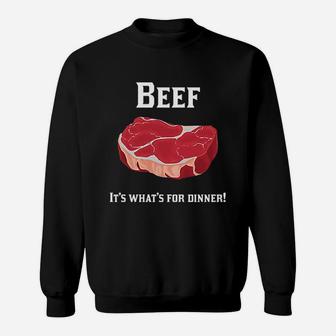 90s Beef It Is What Is For Dinner Beef Lovers Sweat Shirt - Seseable