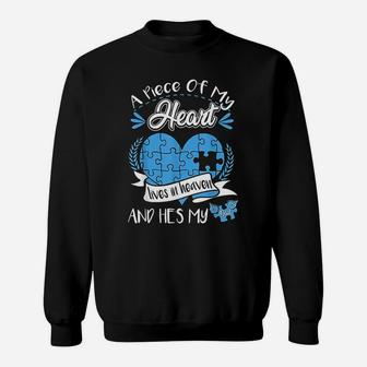 A Piece Of My Heart Lives In Heaven And He Is My Dad Gift Sweatshirt - Seseable