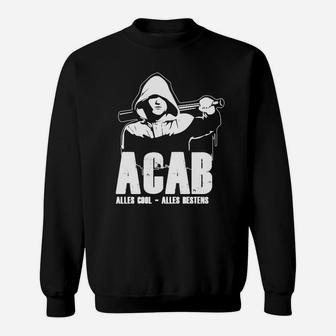 ACAB Grafik-Sweatshirt Schwarz-Weiß, Alles Cool, Alles Bestens Design - Seseable