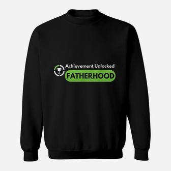 Achievement Unlocked Fatherhood New Dad 2019 2020 Father Sweat Shirt - Seseable