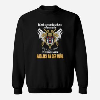 Adler-Motiv Schwarzes Sweatshirt, Kraft Spruch aus Haslach - Seseable