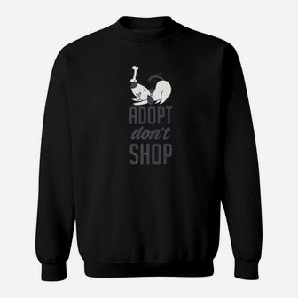 Adopt Dont Shop Dog Bone Funny Rescue Dog Lover Gift Premium Sweat Shirt | Seseable UK