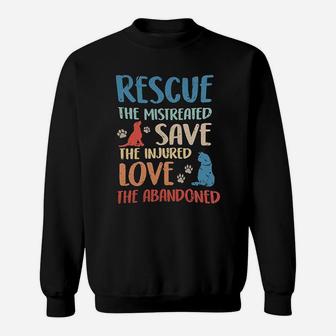 Adopt Rescue Dog Cat Rescue Dog Cat Lovers Sweat Shirt | Seseable UK