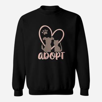 Adopt Rescue Pet Owner Rescue Mom Or Dad Sweat Shirt - Seseable