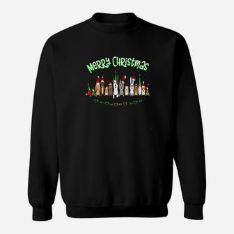 Adorable Pets Wishing You A Merry Christmas Cat Dog Rescue Sweat Shirt - Seseable