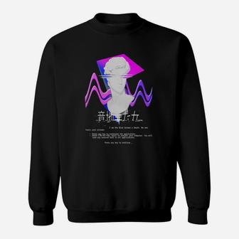 Aesthetic Glitch Vaporwave Tshirt Sweat Shirt - Seseable