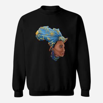 Africa Map Mama Mother Land Melanin Afrocentric Sweat Shirt - Seseable