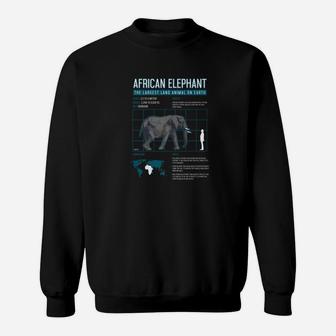 African Elephant Facts Land Animal Lover Vintage Gift Sweat Shirt - Seseable