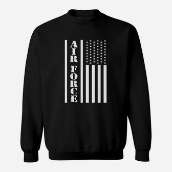 Air Force Flag Military Patriot Veteran Stars And Stripes Sweat Shirt - Seseable
