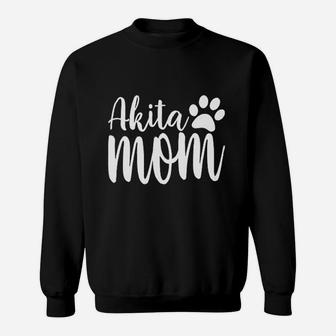 Akita Mom Dog Lover Printeds Sweat Shirt - Seseable
