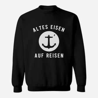Altes Eisen auf Reisen Schwarzes Sweatshirt mit Anker-Design - Seseable