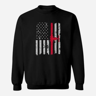 American Flag Fathers Day Gift For Pipefitter Sweat Shirt - Seseable