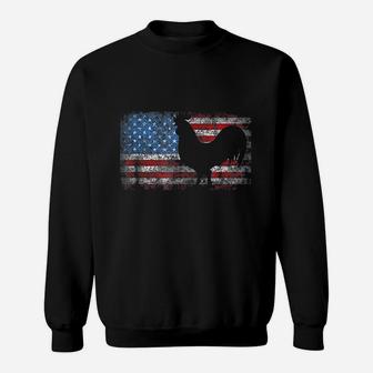American Flag Rooster Chicken 4th Of July Animal Gift Sweatshirt - Seseable