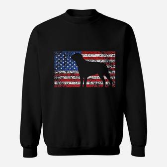 American Flag Rottweiler Dogs Sweat Shirt - Seseable