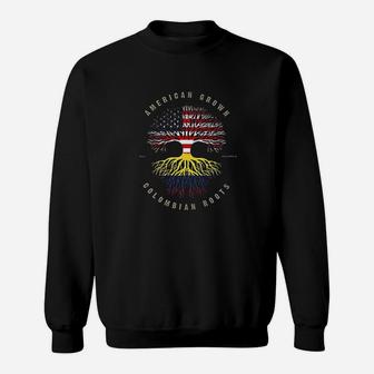 American Grown Colombian Roots Colombia Flag Sweat Shirt - Seseable