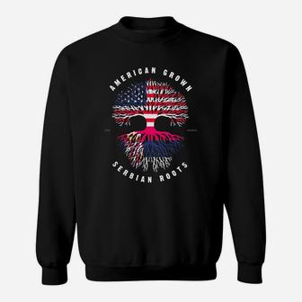 American Grown Serbian Roots Serbia Shirt Sweatshirt - Seseable