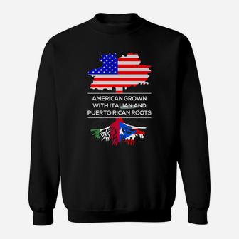 American Grown With Italian And Puerto Rican Roots T-shirt Sweat Shirt - Seseable