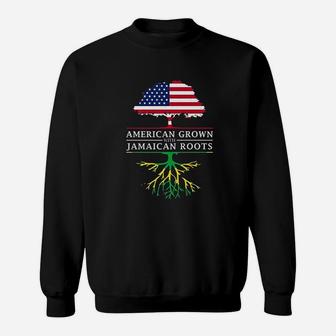 American Grown With Jamaican Roots Jamaica Sweat Shirt - Seseable
